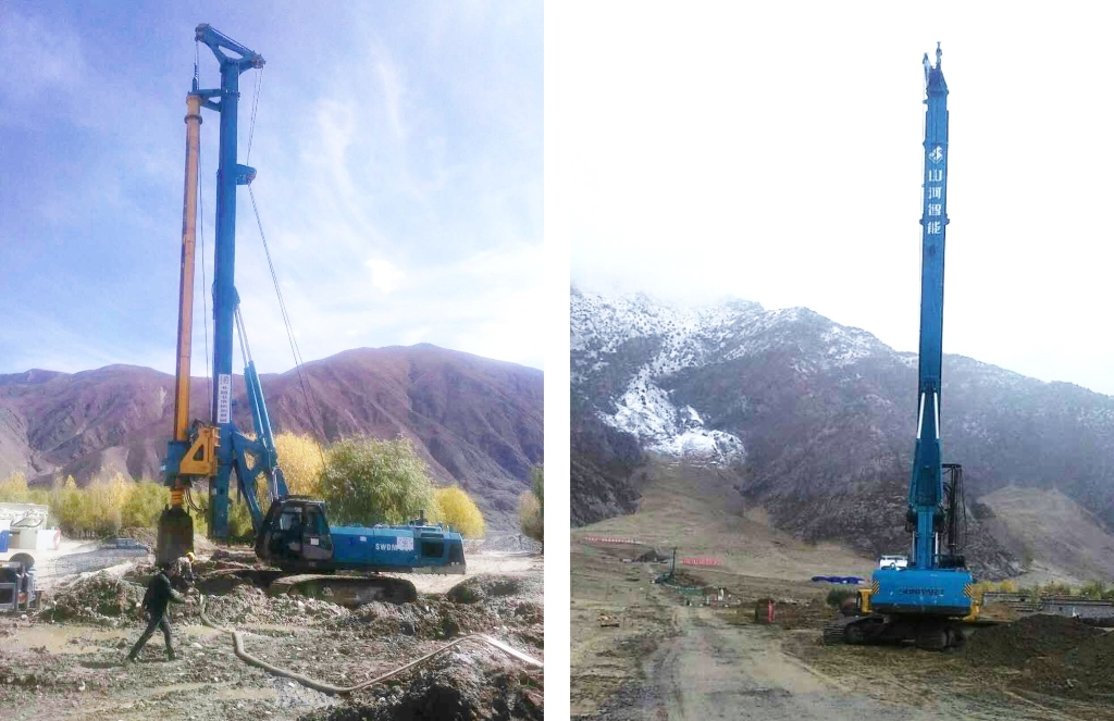 8188cc威尼斯智能二十台旋挖钻机高原施工放异彩