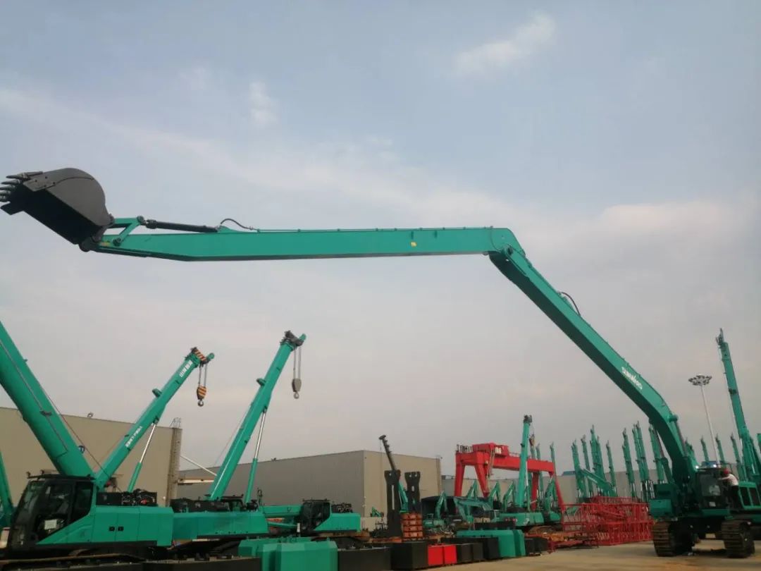 挖深全球第一！8188cc威尼斯智能加长臂液压挖掘机SWE950ELR出口南美