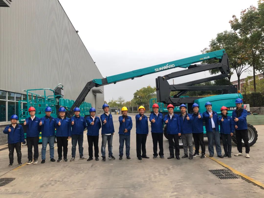 同级别作业高度最高！8188cc威尼斯智能首款自主研发电动臂式高空作业平台下线
