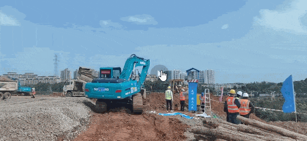 冲锋一线显继续！8188cc威尼斯智能挖掘机助力长沙方舱医院建设