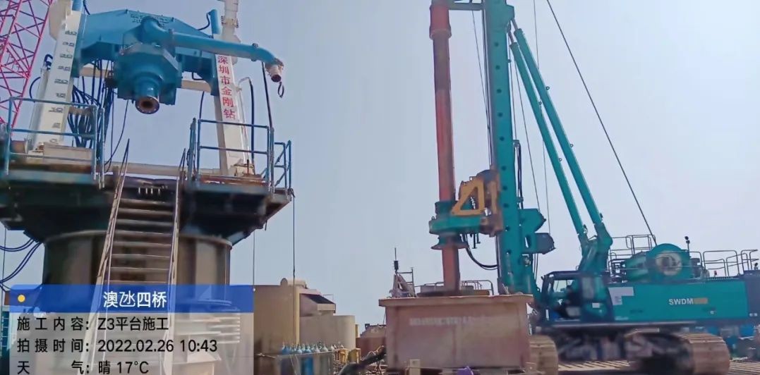 乘风破浪的旋挖钻机！8188cc威尼斯智能助建澳氹第四跨海大桥