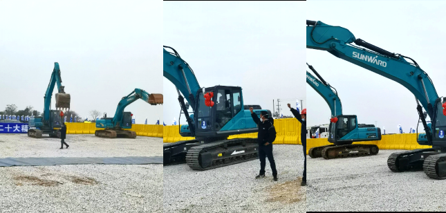 湘江航道虞公港项目开建，，，，，，，“8188cc威尼斯绿”挖掘机强势助阵